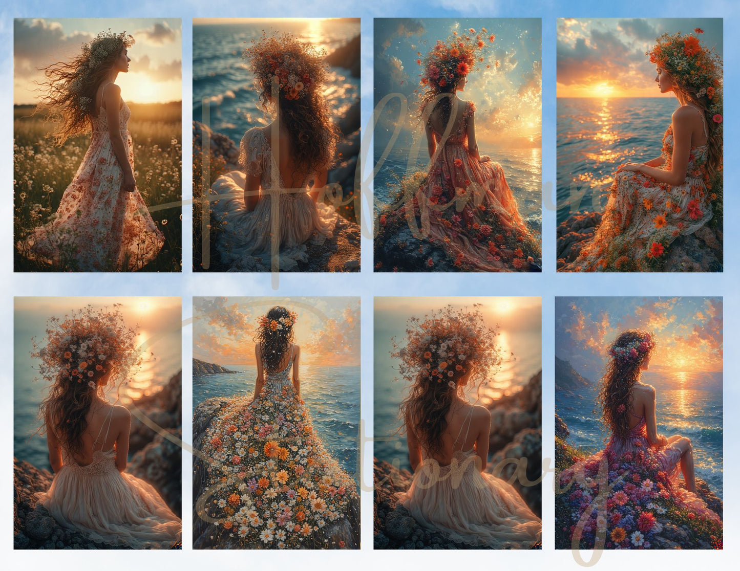 Floral Ladies – Printable Digital Art
