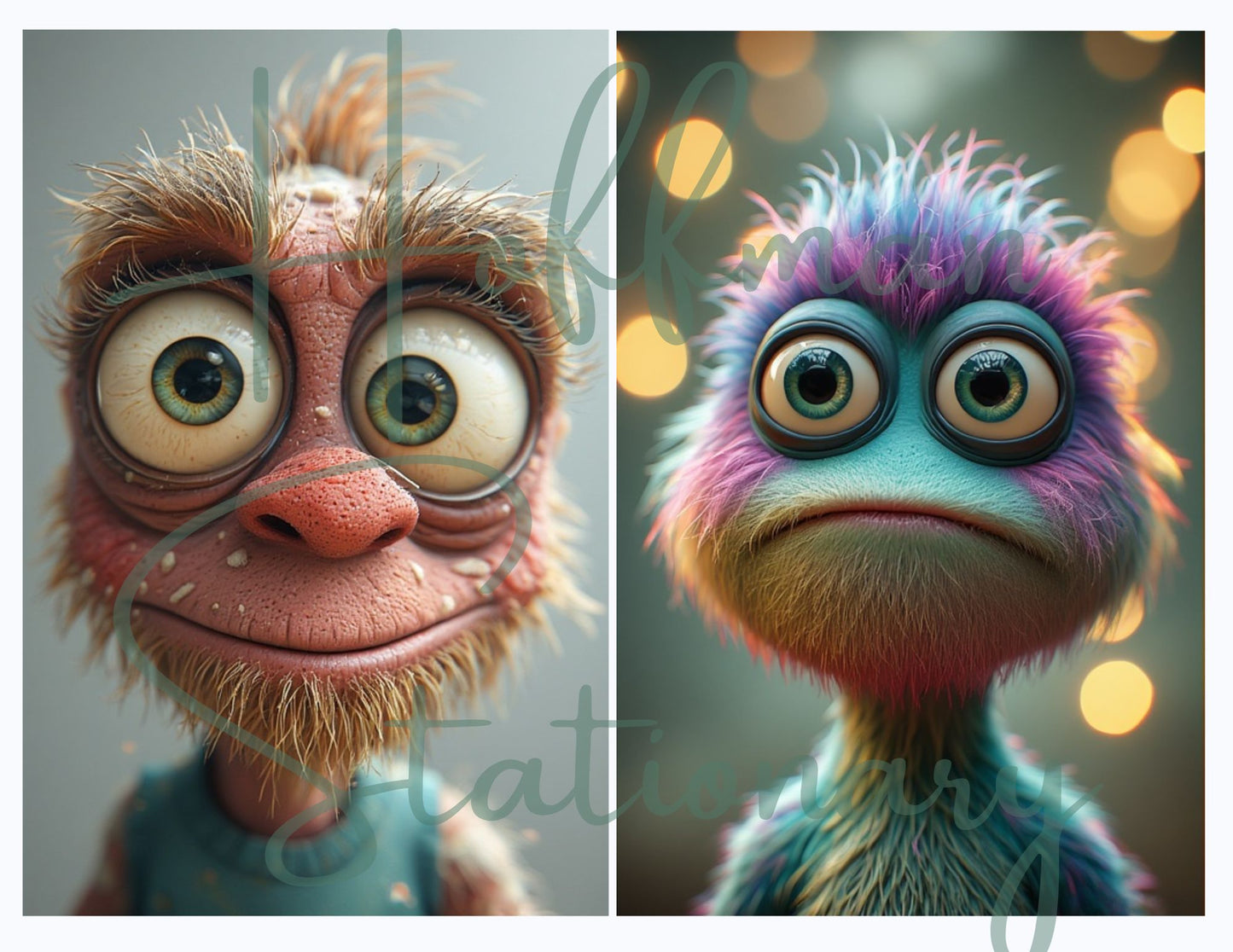 Fluffy Monsters – Adorable and Whimsical Digital Image Collection