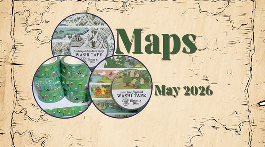 🗺️ May Washi Tape Samples — Maps: Let Wonder Lead the Way