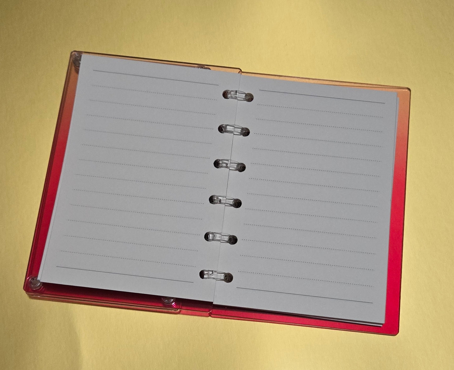 Fillable Acrylic notebook