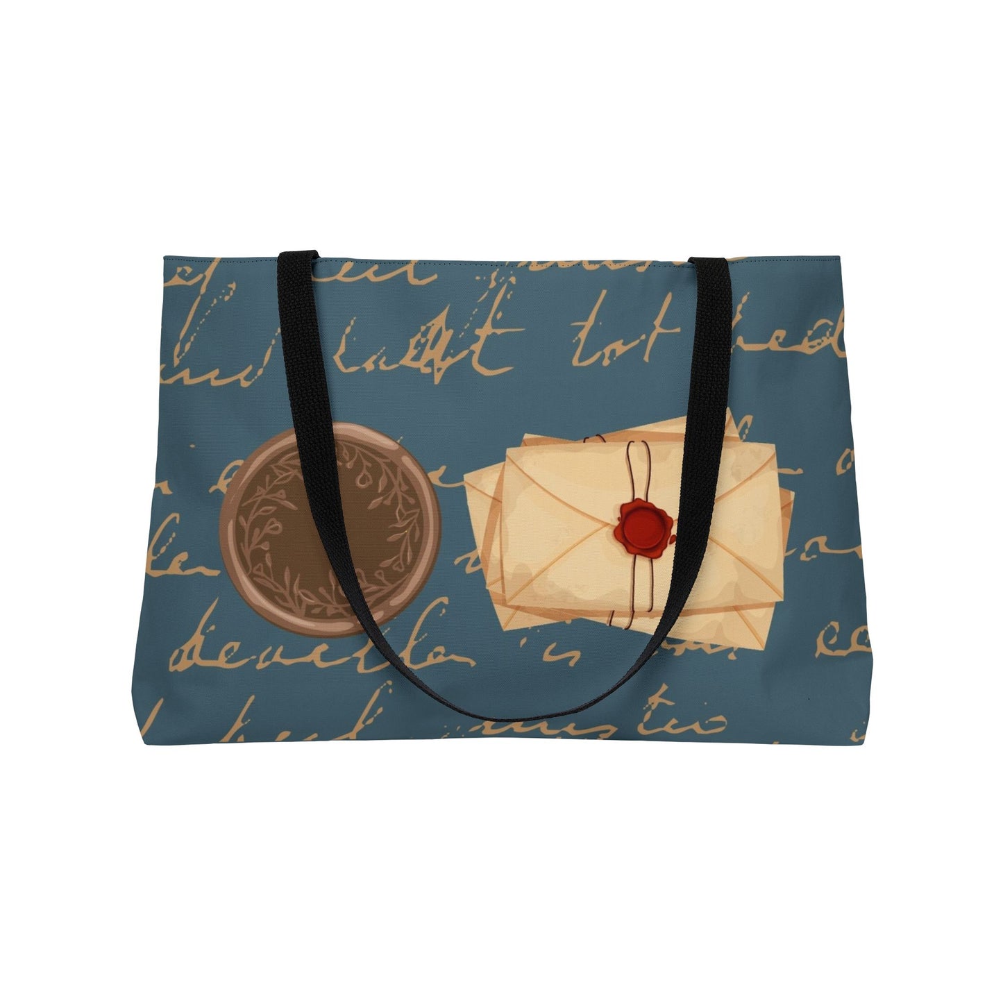 Rustic Literary Weekender Tote Bag, Vintage Travel Bag, Book Lover's Tote, Literary Gifts for Readers, Cute Carryall for Adventures