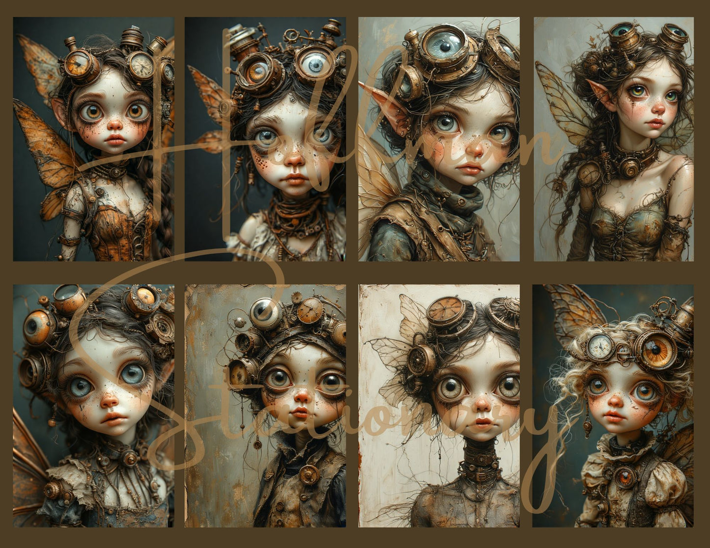 Steampunk Fairies – Printable Digital Art