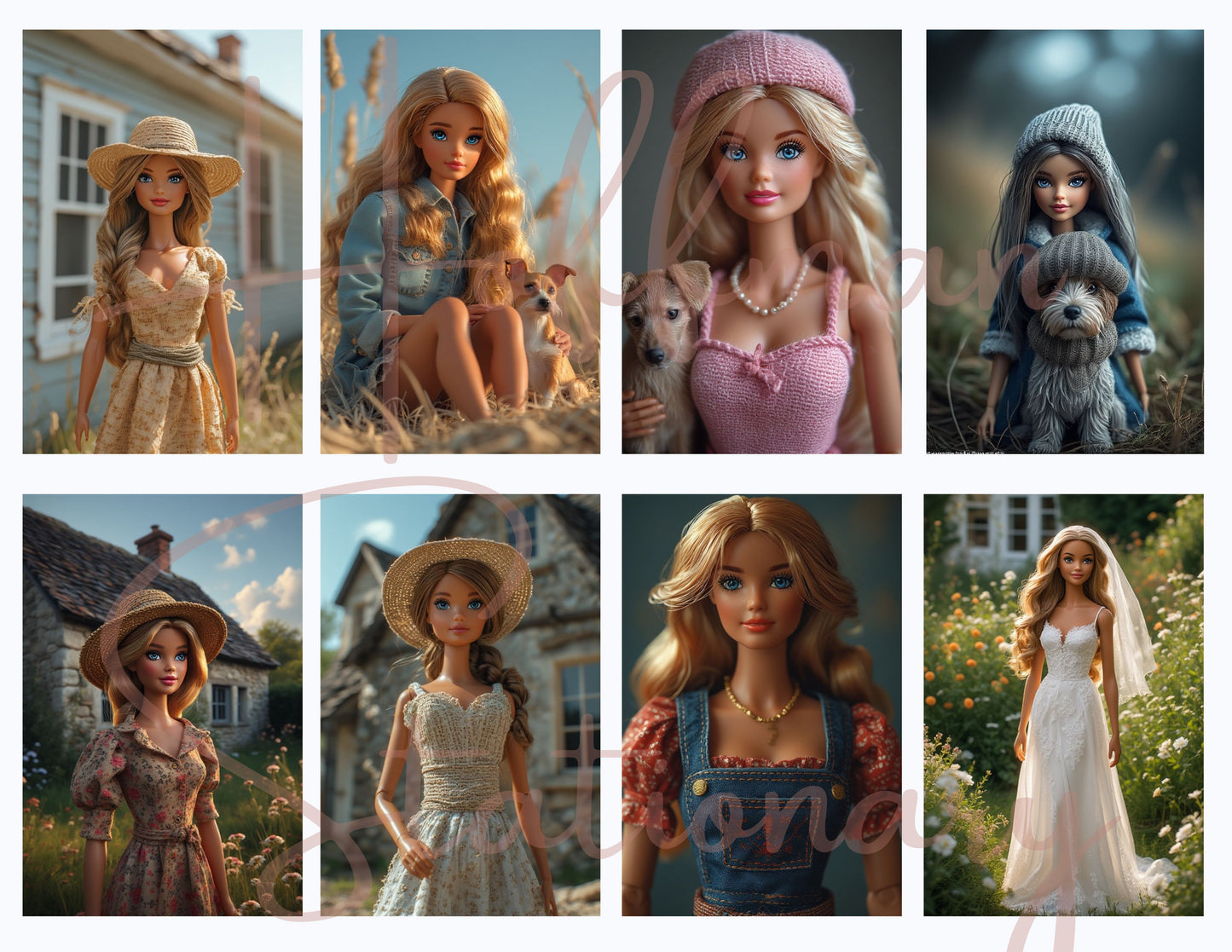 Cottage Core Barbie – Whimsical Digital Image Collection