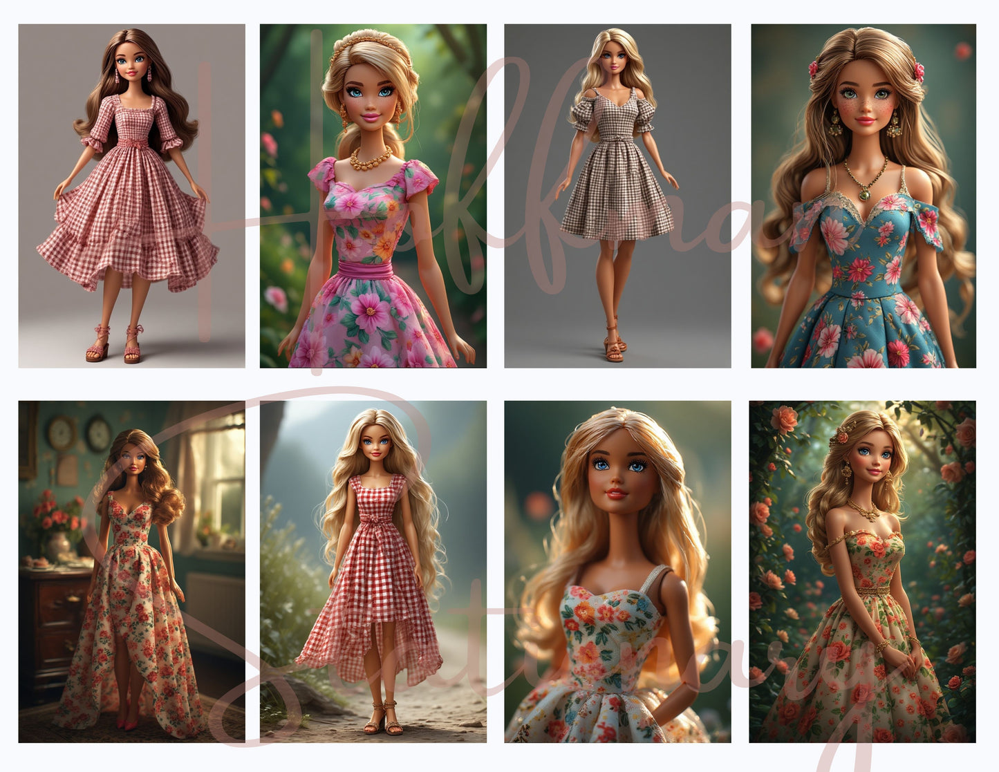 Cottage Core Barbie – Whimsical Digital Image Collection