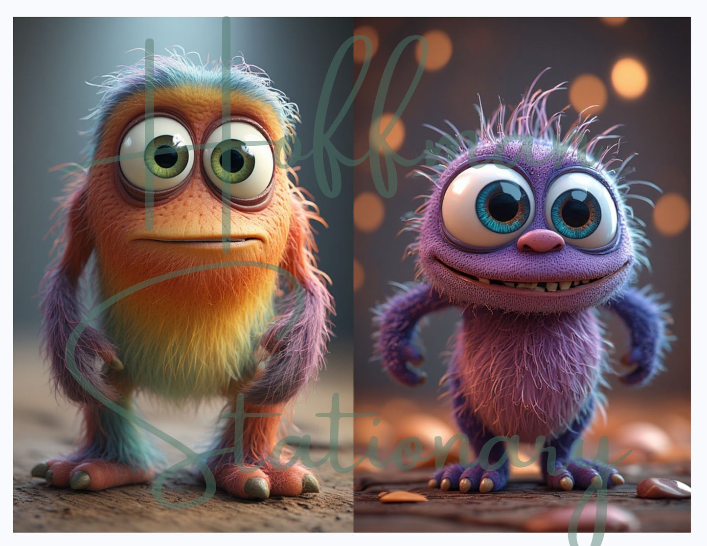 Fluffy Monsters – Adorable and Whimsical Digital Image Collection
