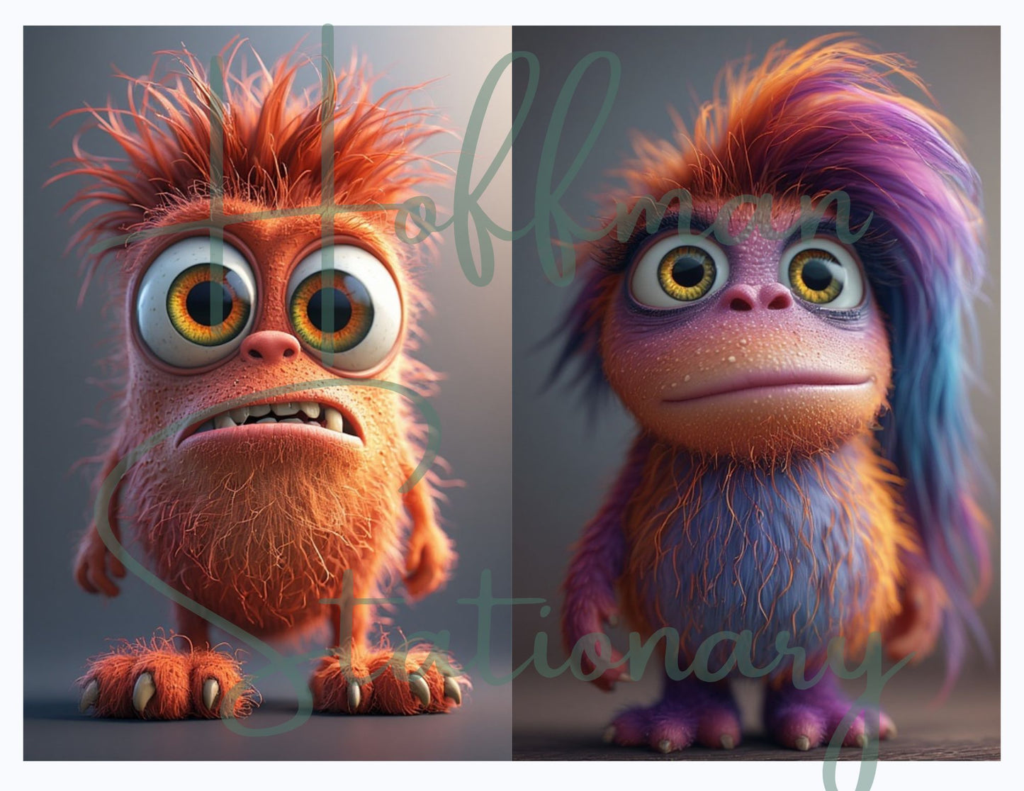 Fluffy Monsters – Adorable and Whimsical Digital Image Collection