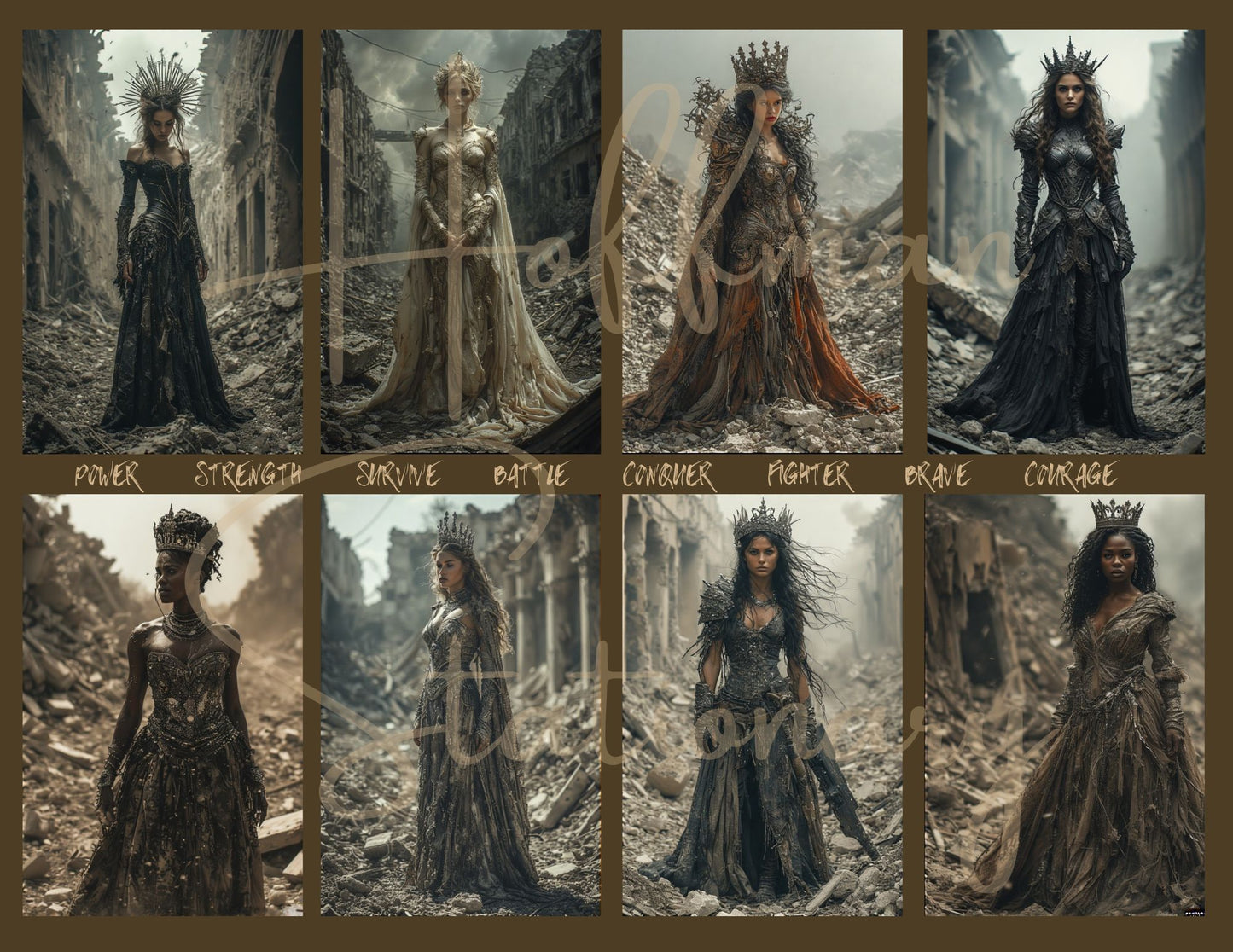 Post Apocalyptic Queens – Printable Digital Art
