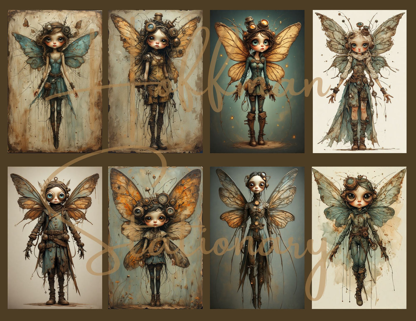Steampunk Fairies – Printable Digital Art