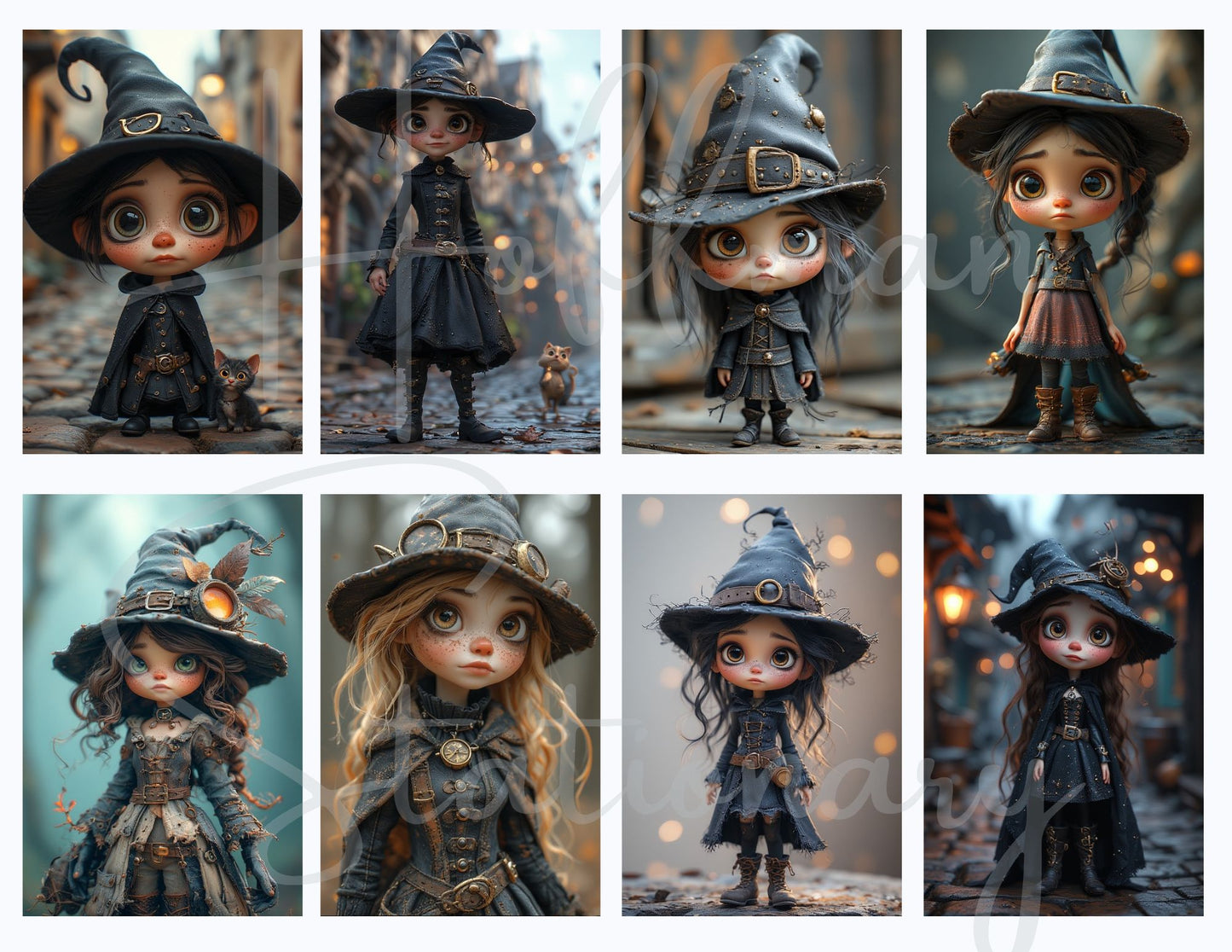 Little Witches – Adorable & Whimsical Digital Image Collection