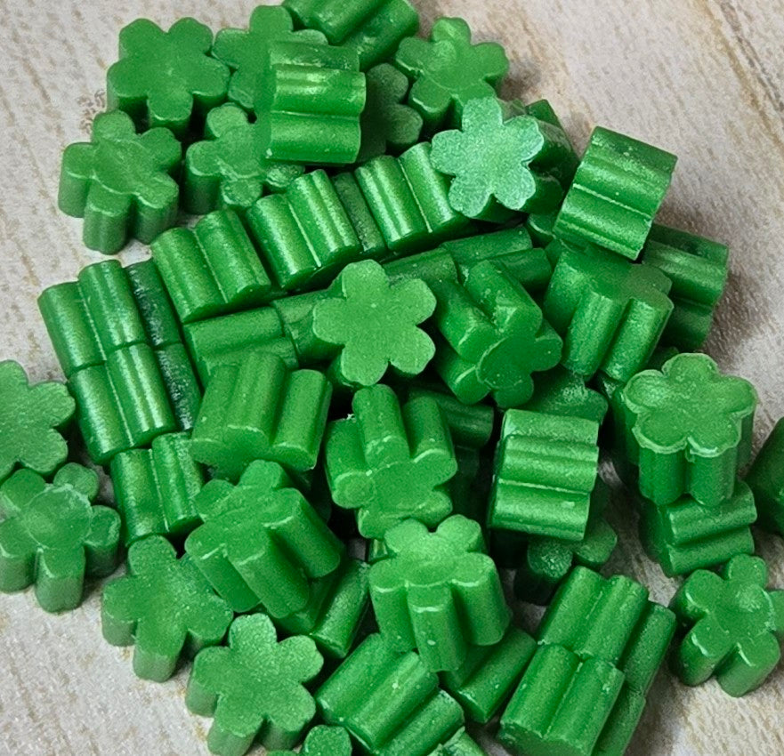 fresh, earthy green wax seal bead that evokes garden vitality and crisp simplicity.