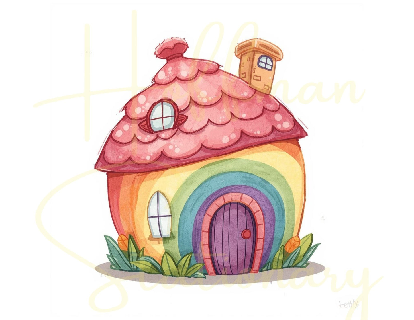 🏡 “Storybrook Street” – Whimsical Houses Digital Collection