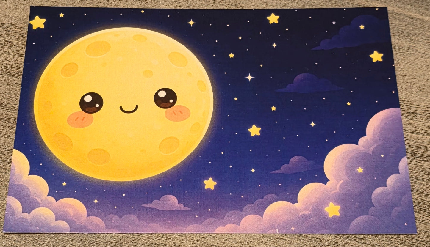 Saturn Kawaii Postcard
