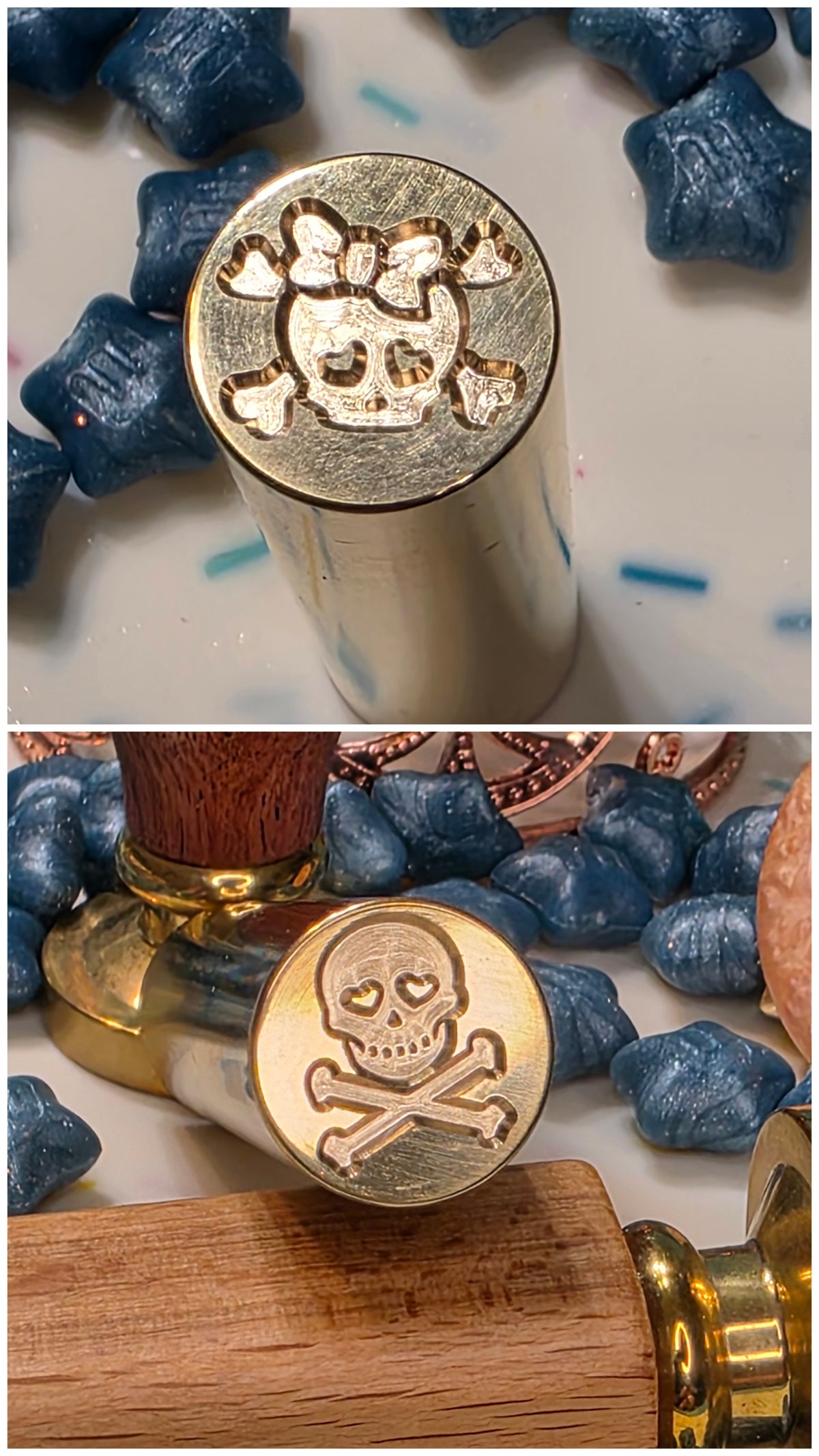 Cylinder Double Sided Wax Seal Stamps