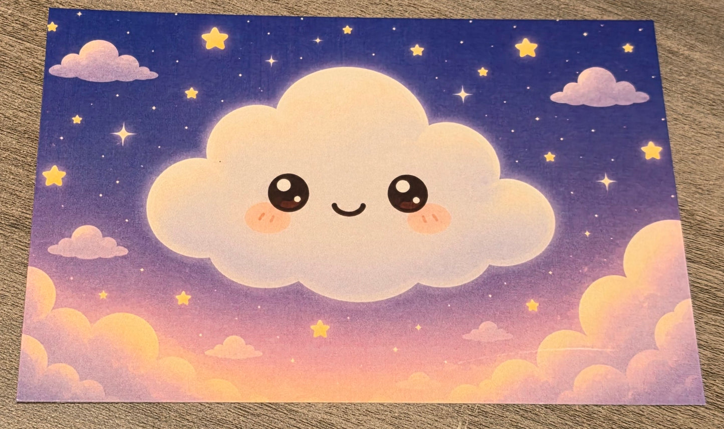 Saturn Kawaii Postcard