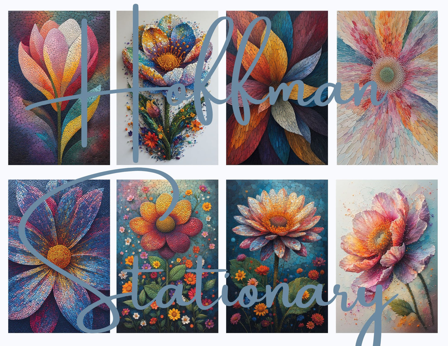 Mosaic Flowers – A Colorful Digital Image Collection