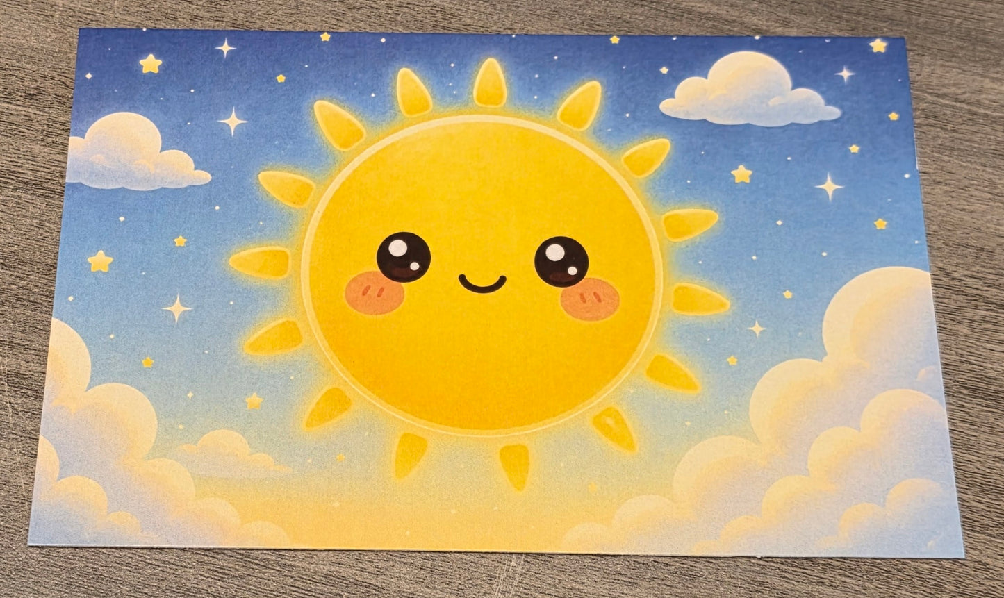 Saturn Kawaii Postcard