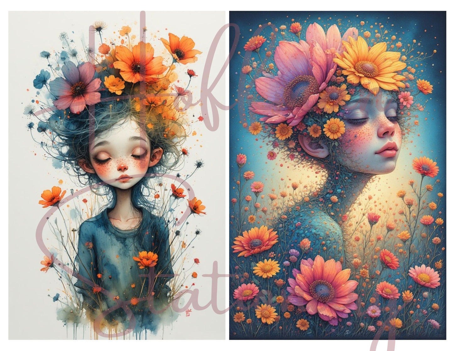 Blossom Children – A Watercolor Whimsy Collection