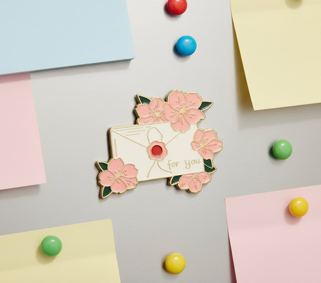 "For you" Blossom Envelope Magnet