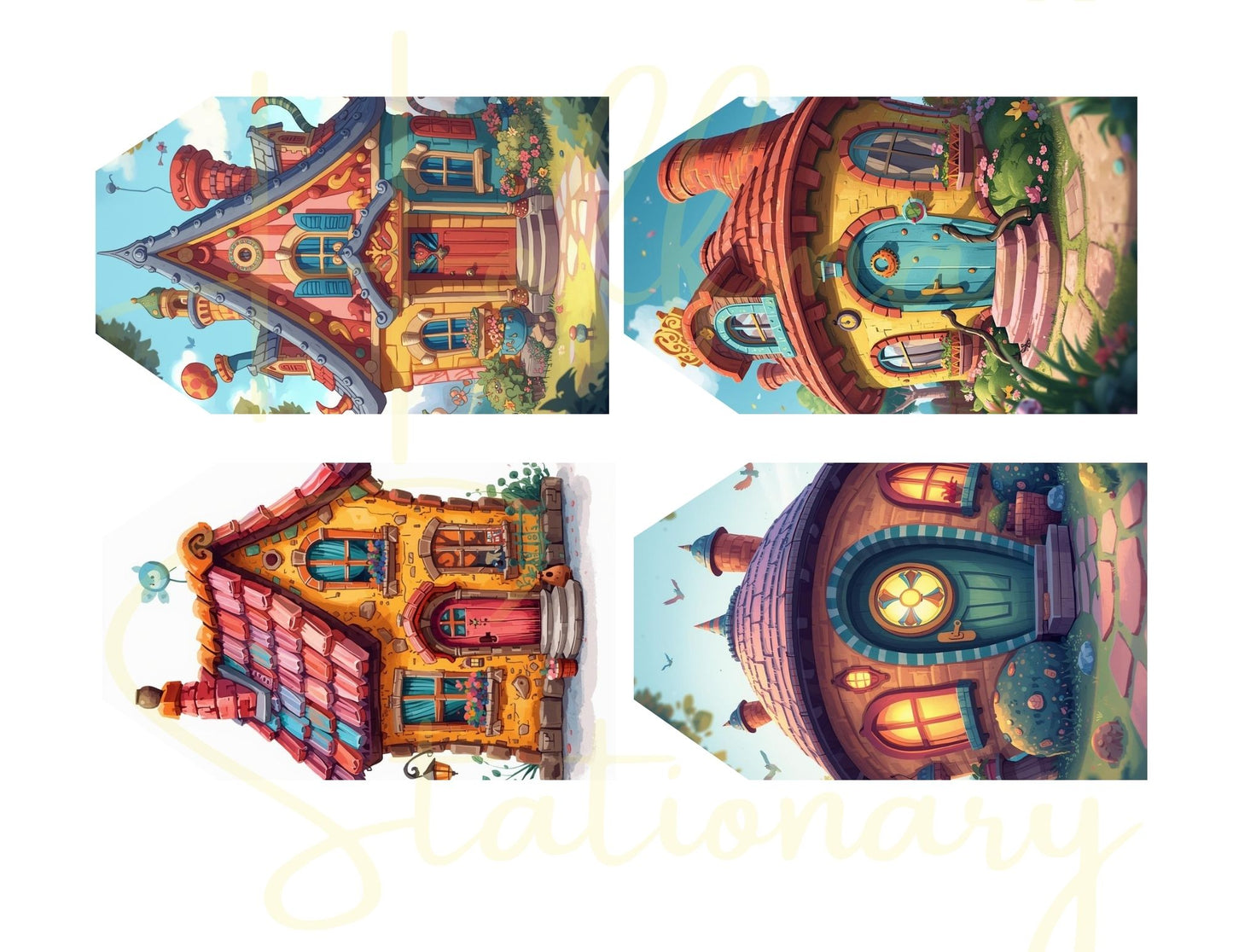 🏡 “Storybrook Street” – Whimsical Houses Digital Collection