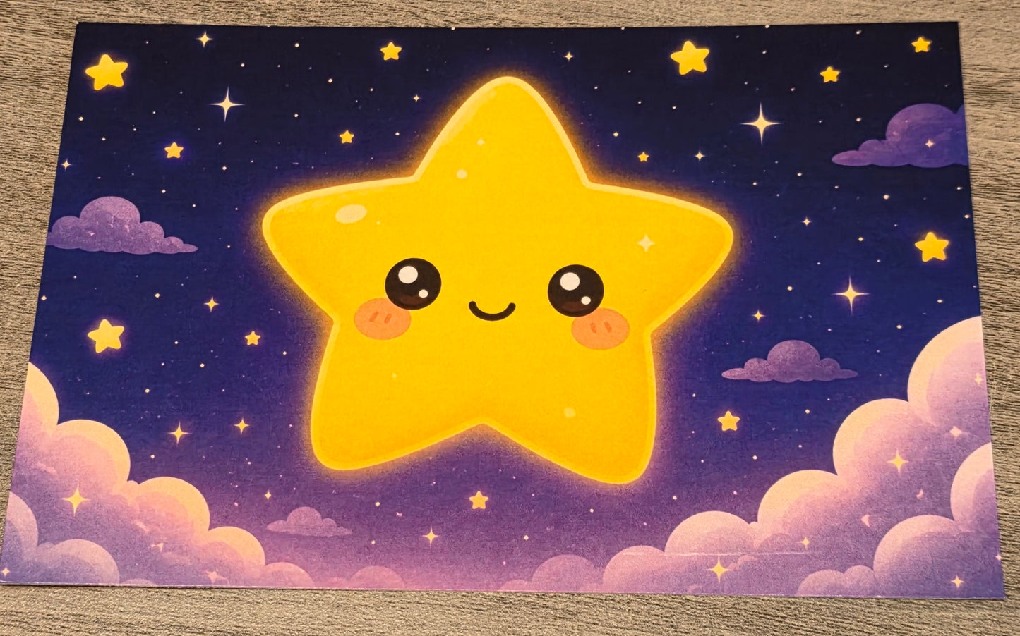 Saturn Kawaii Postcard