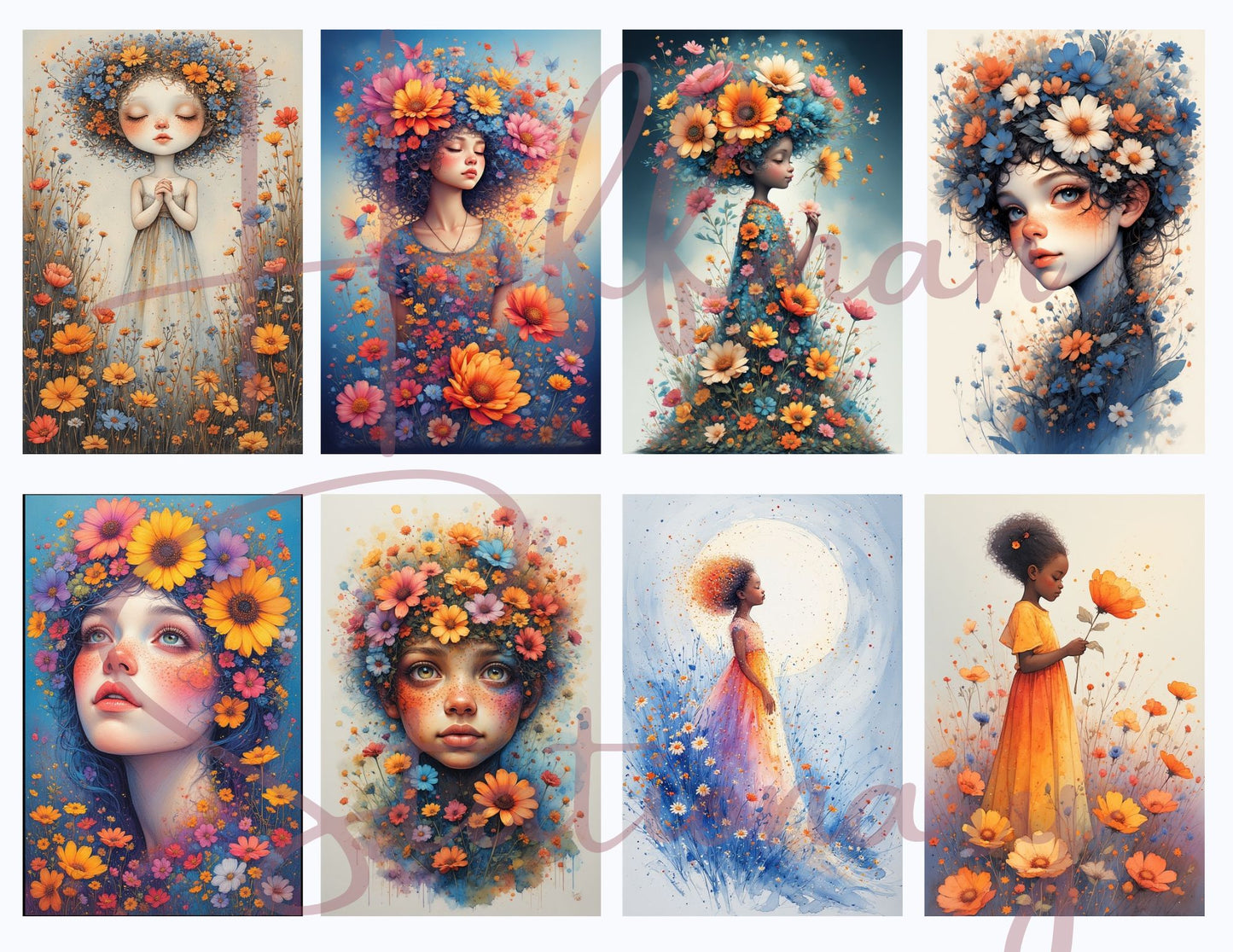 Blossom Children – A Watercolor Whimsy Collection