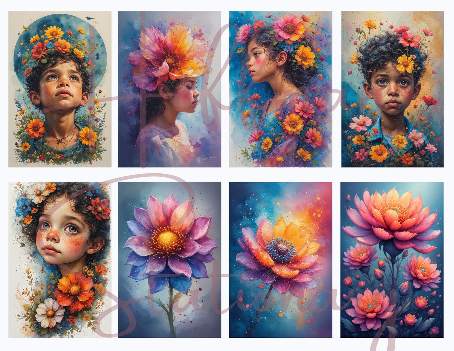Blossom Children – A Watercolor Whimsy Collection