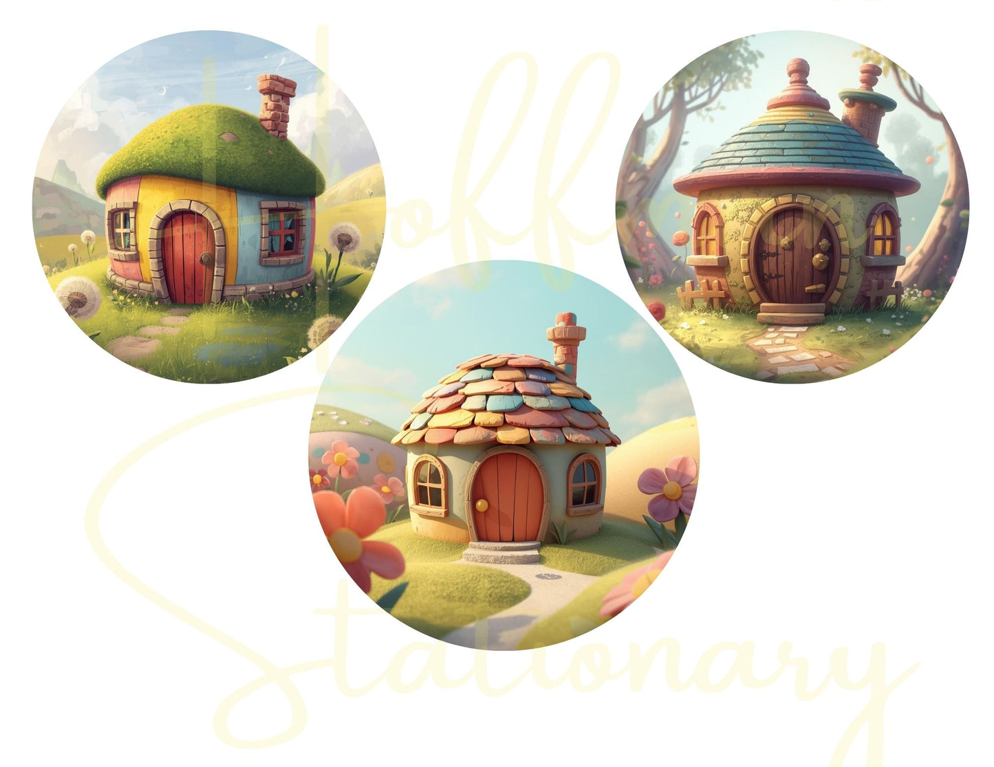 🏡 “Storybrook Street” – Whimsical Houses Digital Collection