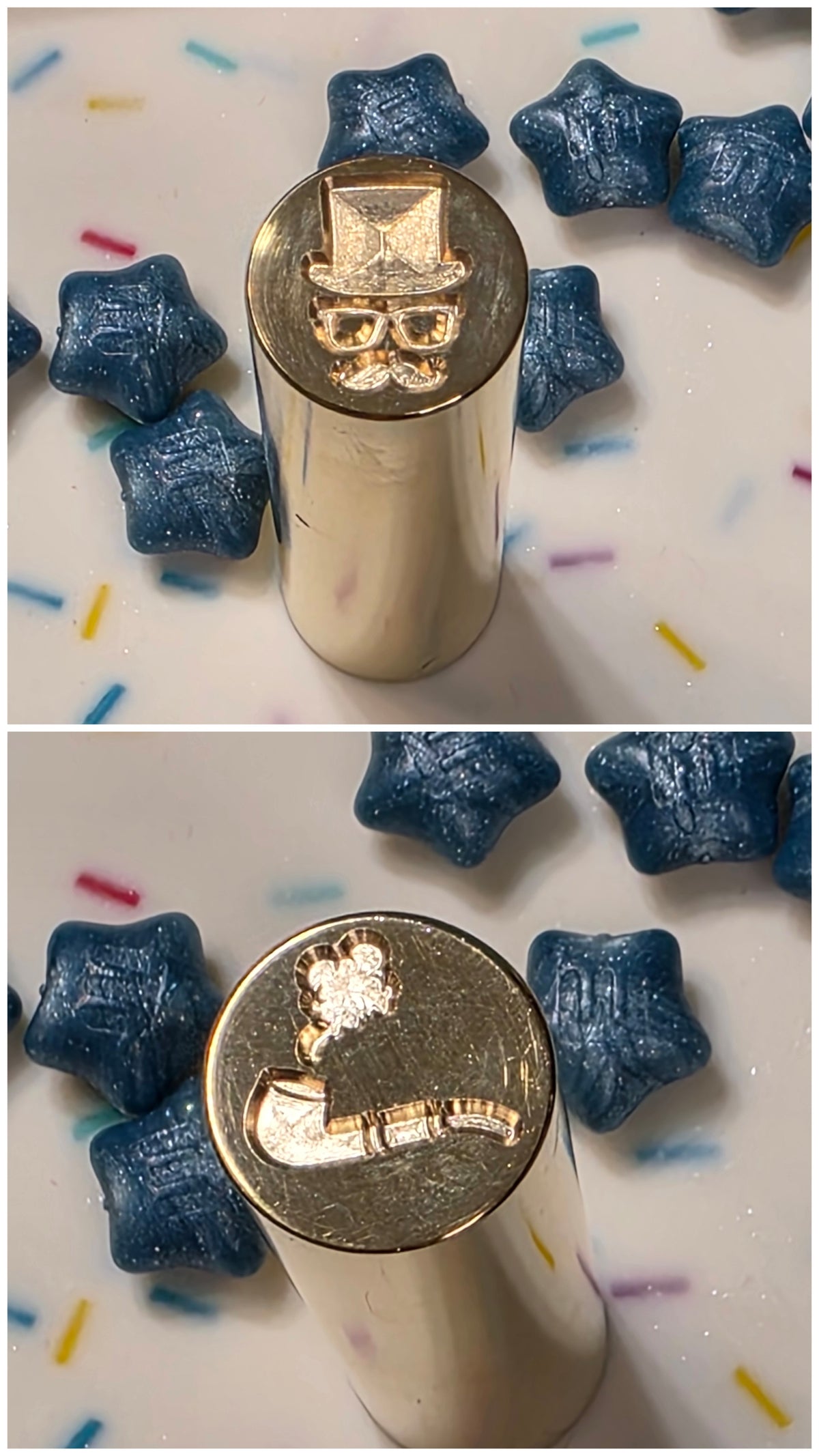 Cylinder Double Sided Wax Seal Stamps