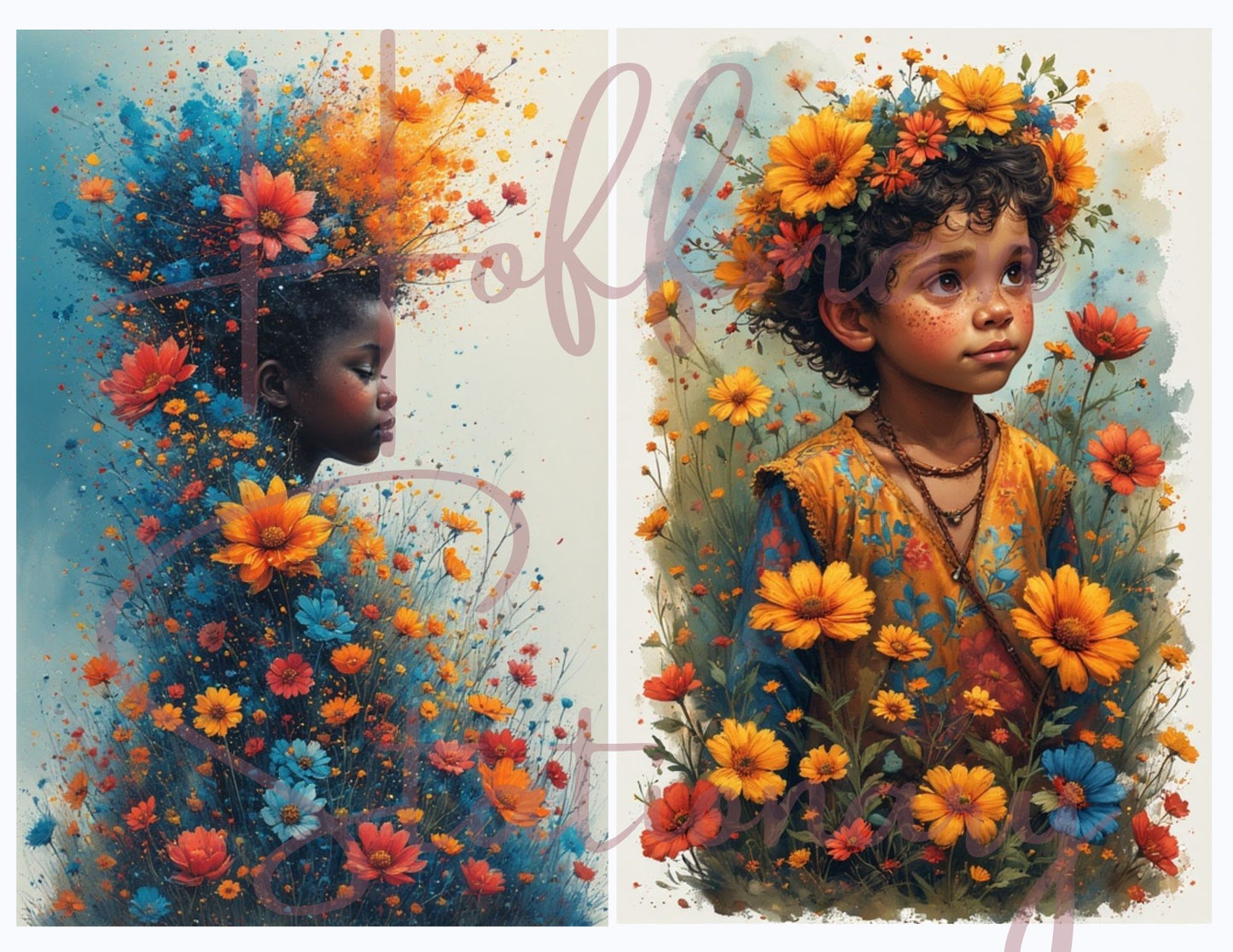 Blossom Children – A Watercolor Whimsy Collection